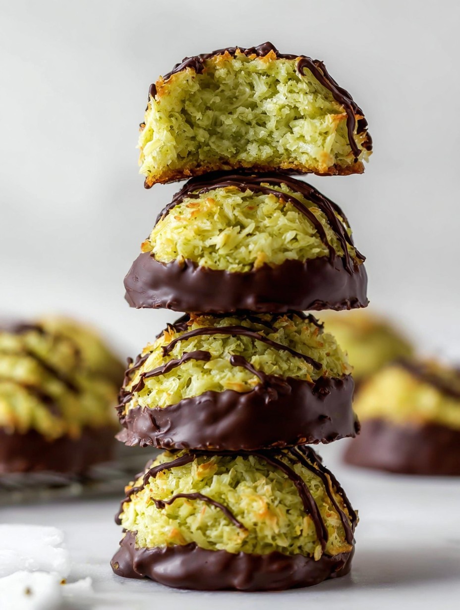 Chewy Pistachio Coconut Macaroons with Chocolate image 2