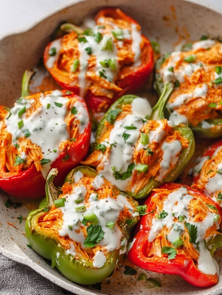 Creamy Buffalo Chicken Stuffed Peppers Recipe image 2