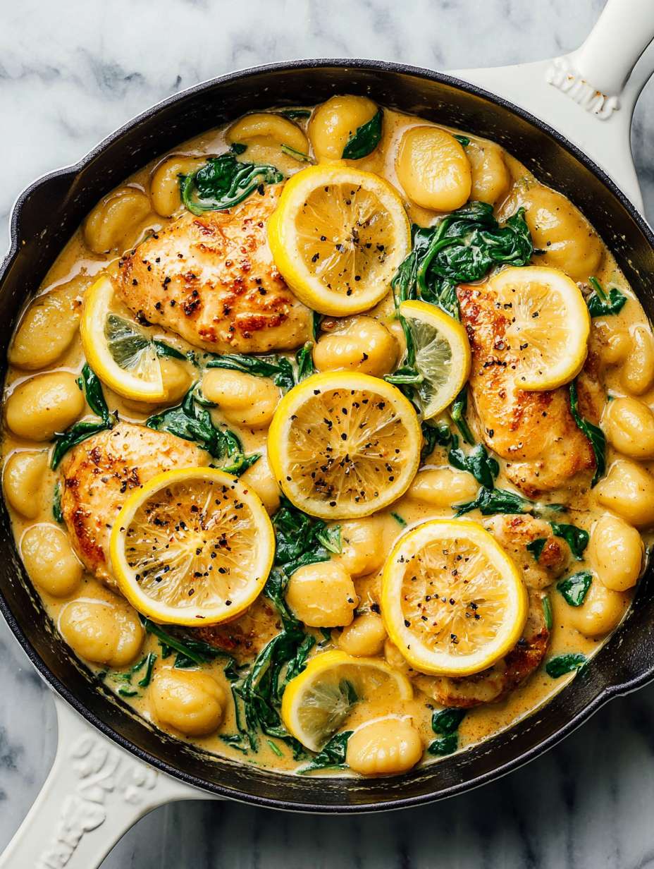 Creamy Lemon Chicken Gnocchi with Spinach image 2