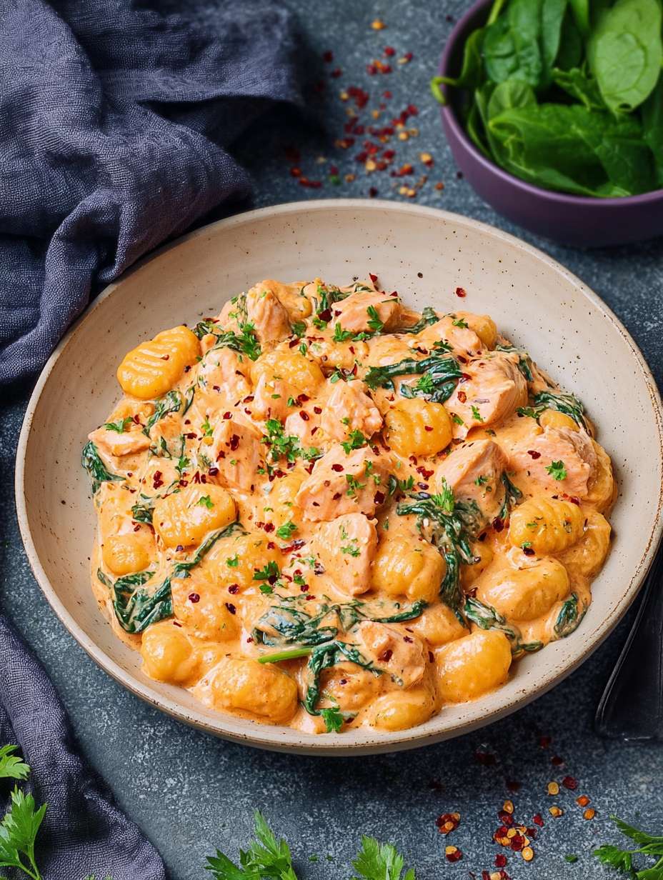 Creamy Salmon & Spinach Gnocchi Perfection image 2