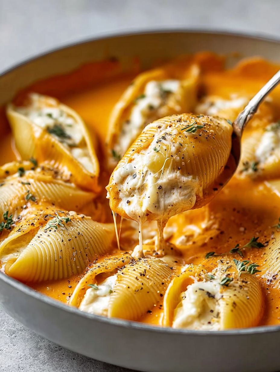 Creamy Stuffed Shells with Pumpkin Sauce image 2