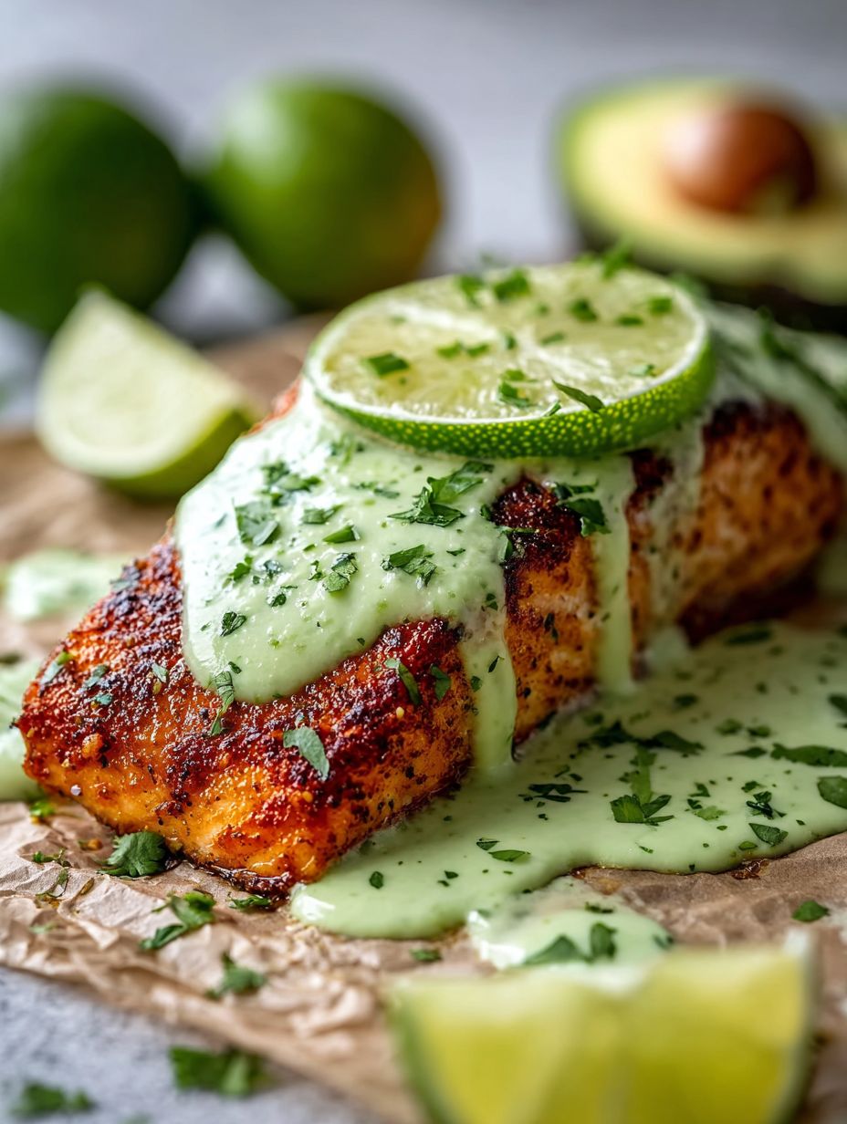 Crispy Cajun Salmon with Creamy Avocado Lime Sauce image 2