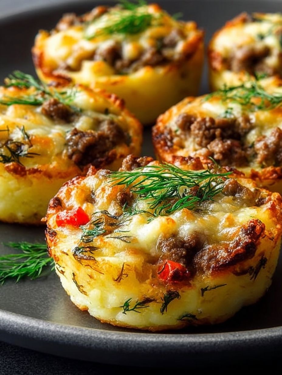 Crispy Cheesy Mashed Potato & Ground Beef Bites image 2