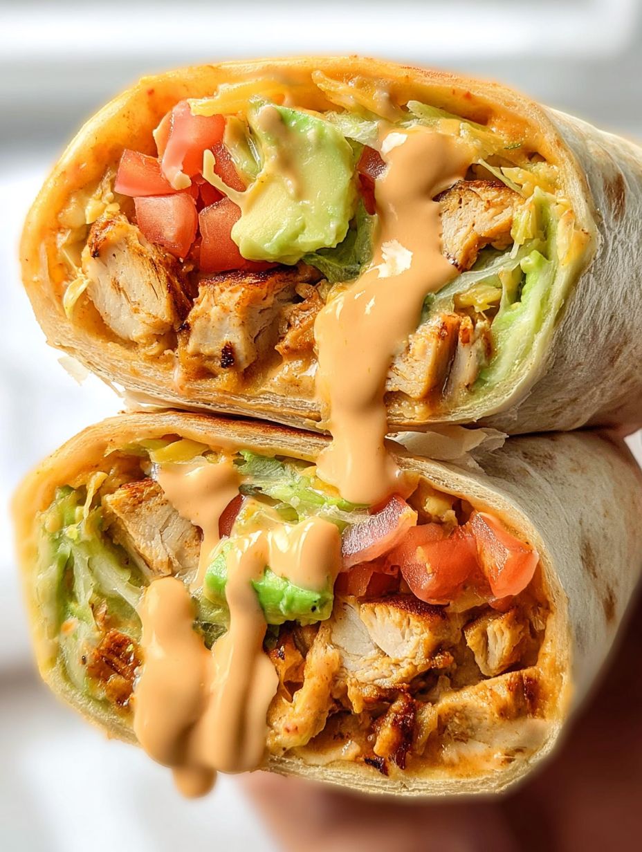 Crispy Chicken Avocado Burrito with Creamy Sauce image 2
