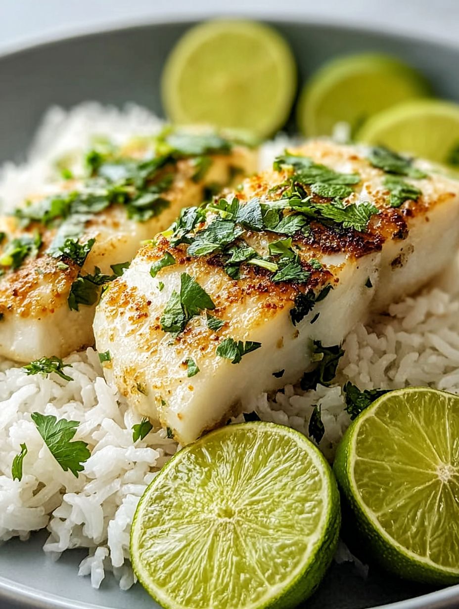 Crispy Coconut Lime Fish with Rice Dinner image 2