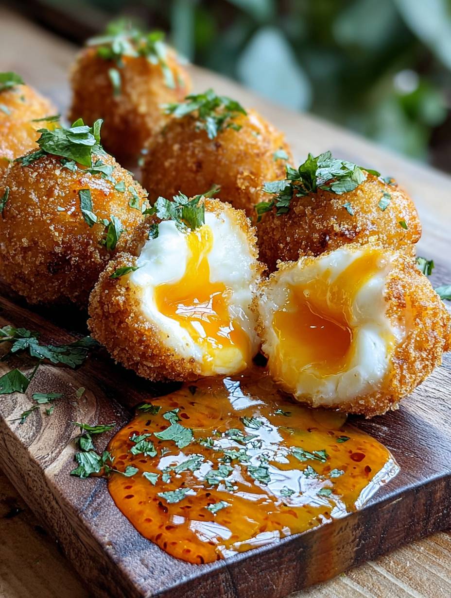 Crispy Fried Eggs with Runny Yolk & Spicy Sauce image 2