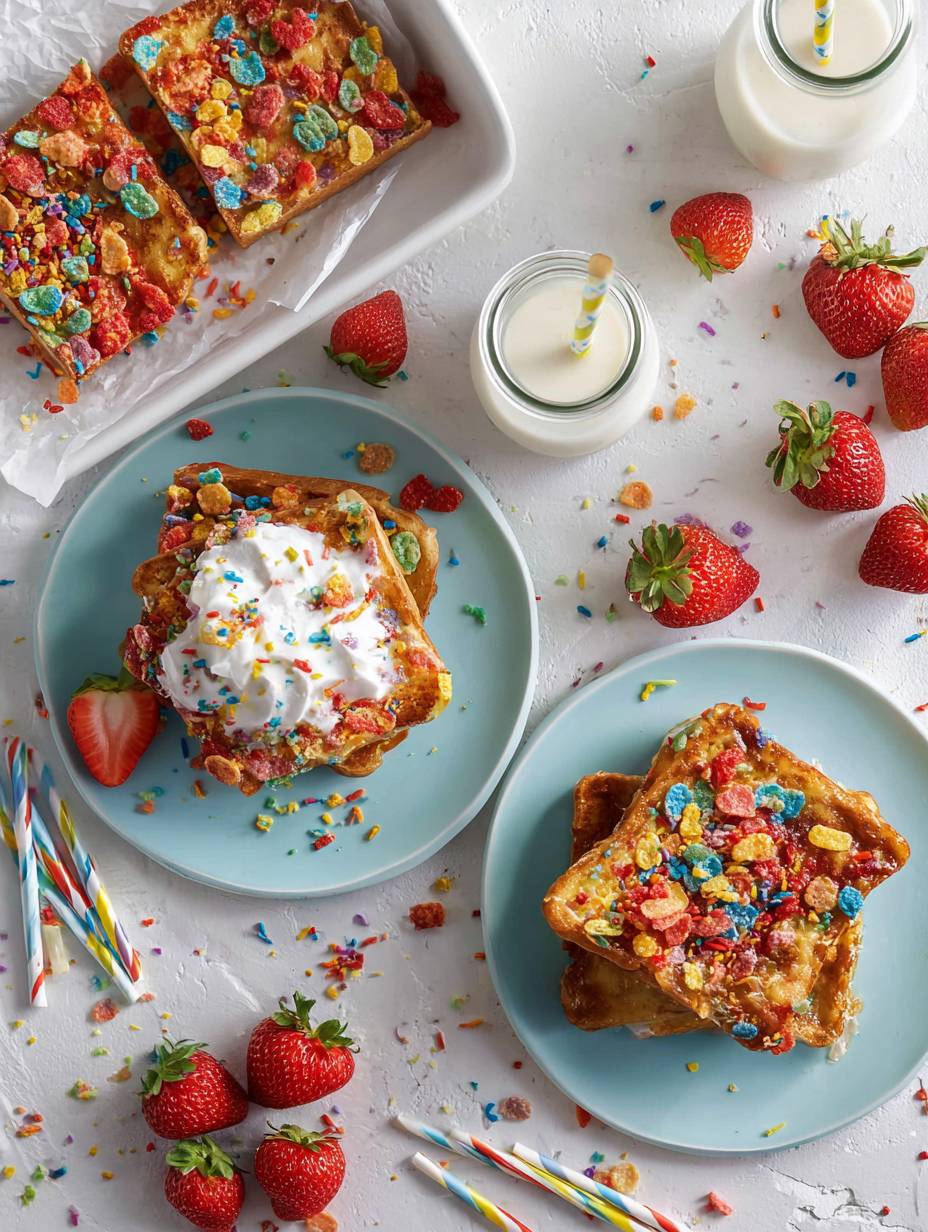 Crispy Fruity Pebbles French Toast Recipe image 2
