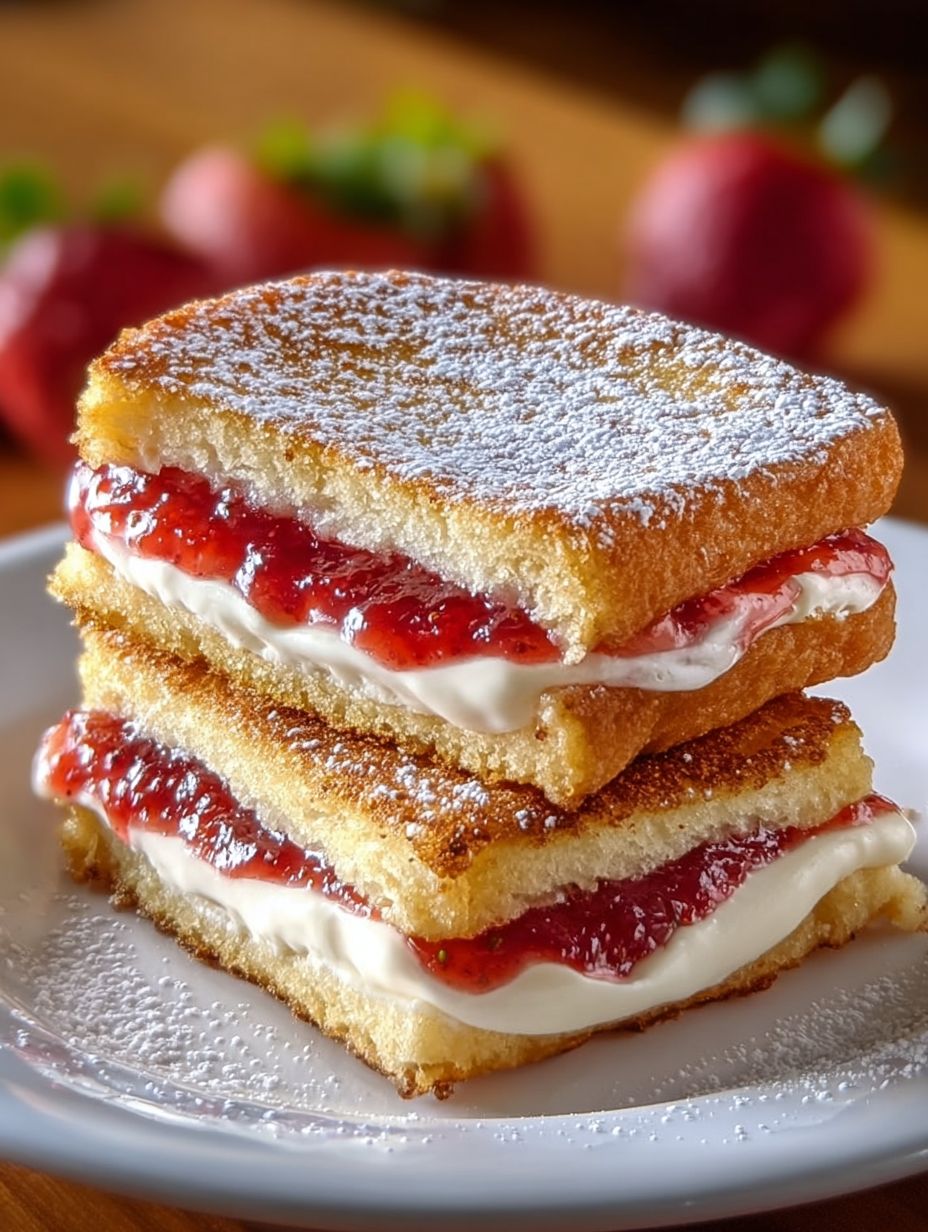 Crispy Strawberry Cheesecake Stuffed French Toast image 2