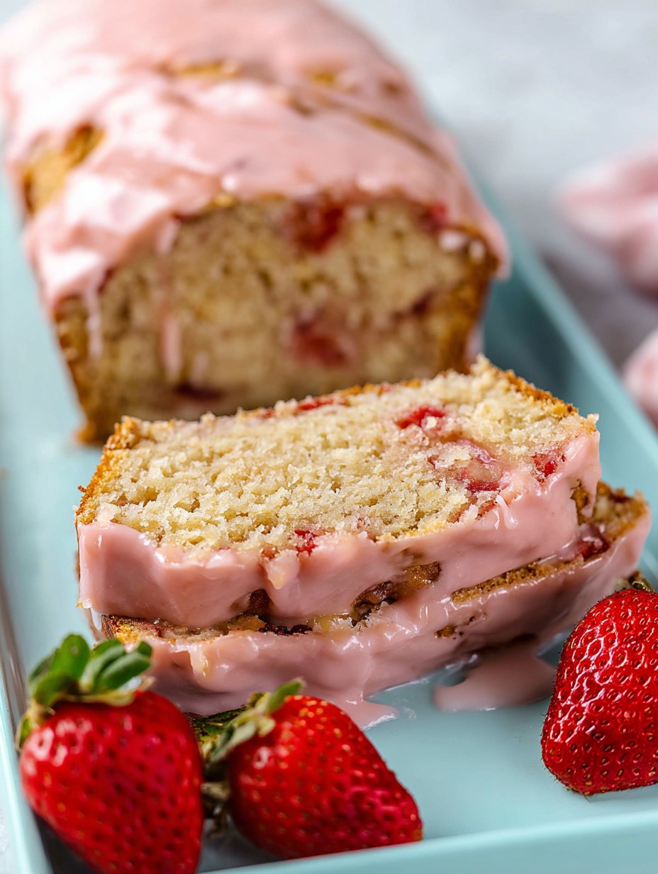 Delicious Strawberry Banana Bread with Sweet Glaze image 2