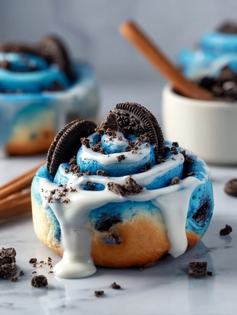 Fun Cookie Monster Oreo Cinnamon Rolls Recipe image 2