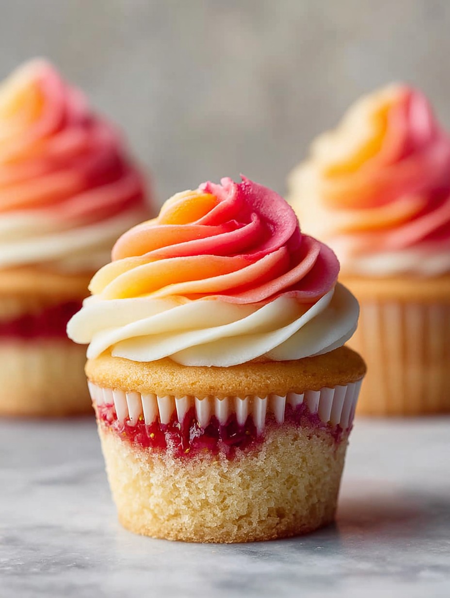 Gorgeous Ombre Berry Filled Cupcakes Recipe image 2