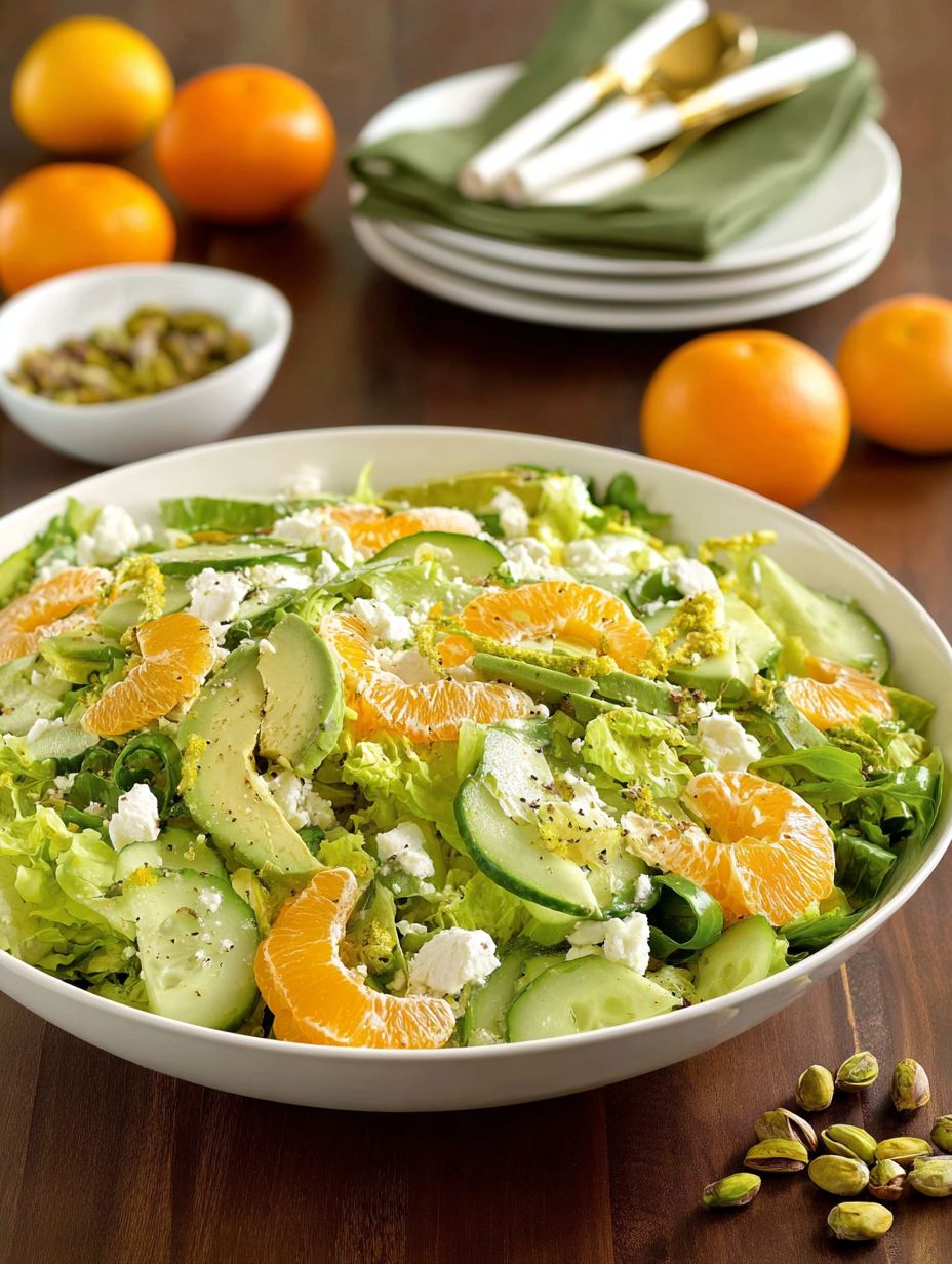 Healthy Clementine Avocado & Pistachio Salad image 2