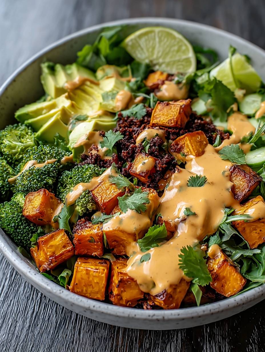 Healthy Crispy Sweet Potato Buddha Bowl image 2