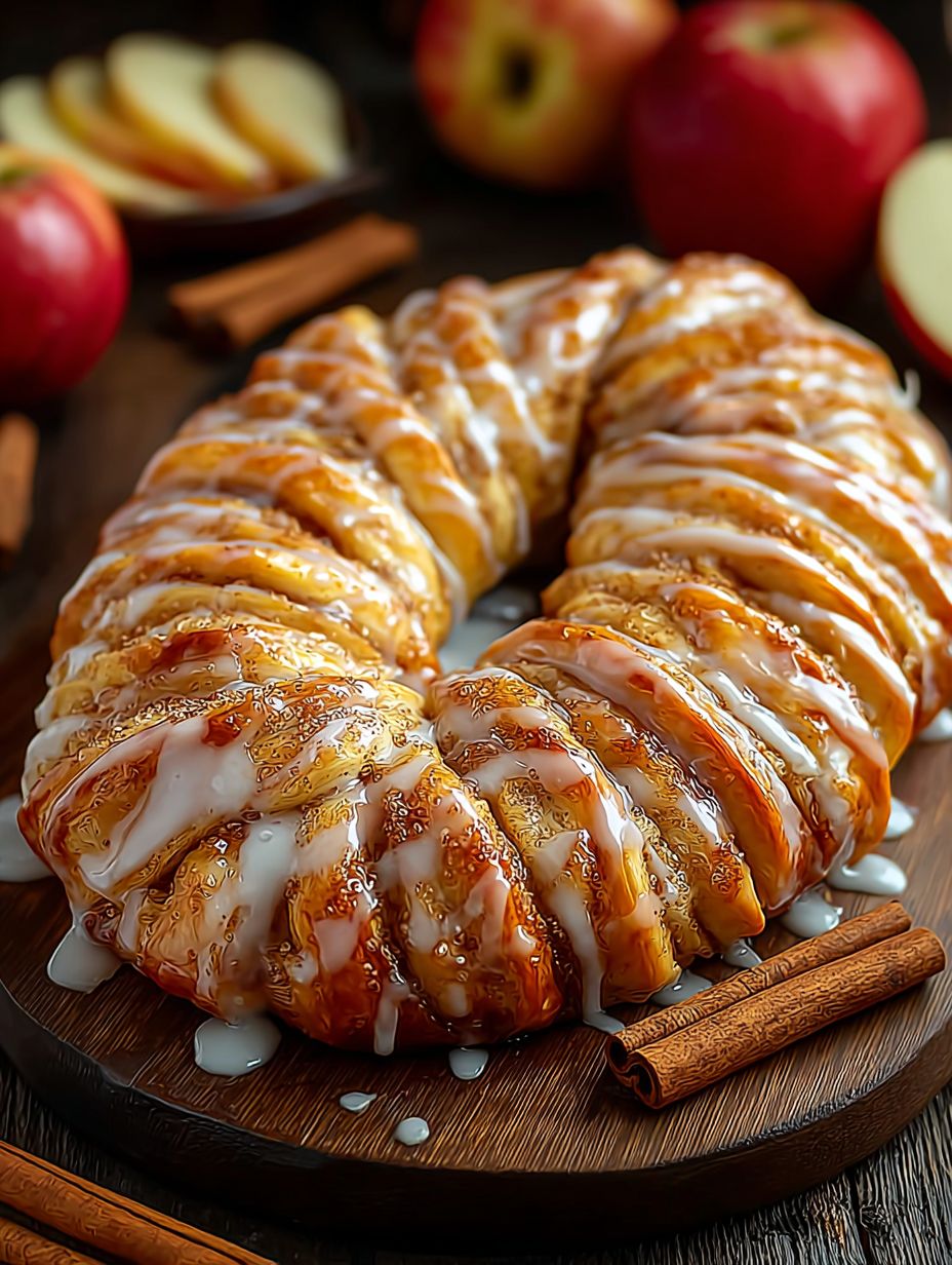 Heavenly Apple Cinnamon Kringle with Glaze image 2