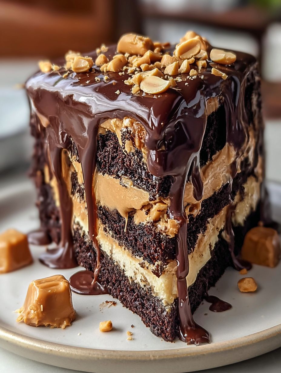 Indulgent Chocolate Peanut Butter Caramel Cake image 2