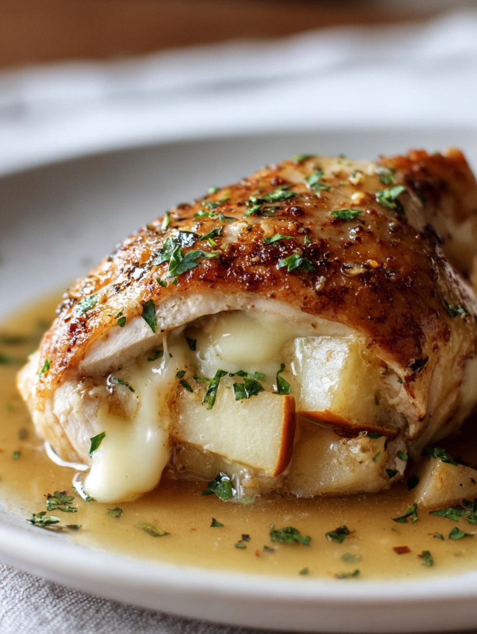 Melt-in-Your-Mouth Apple Brie Stuffed Chicken image 2