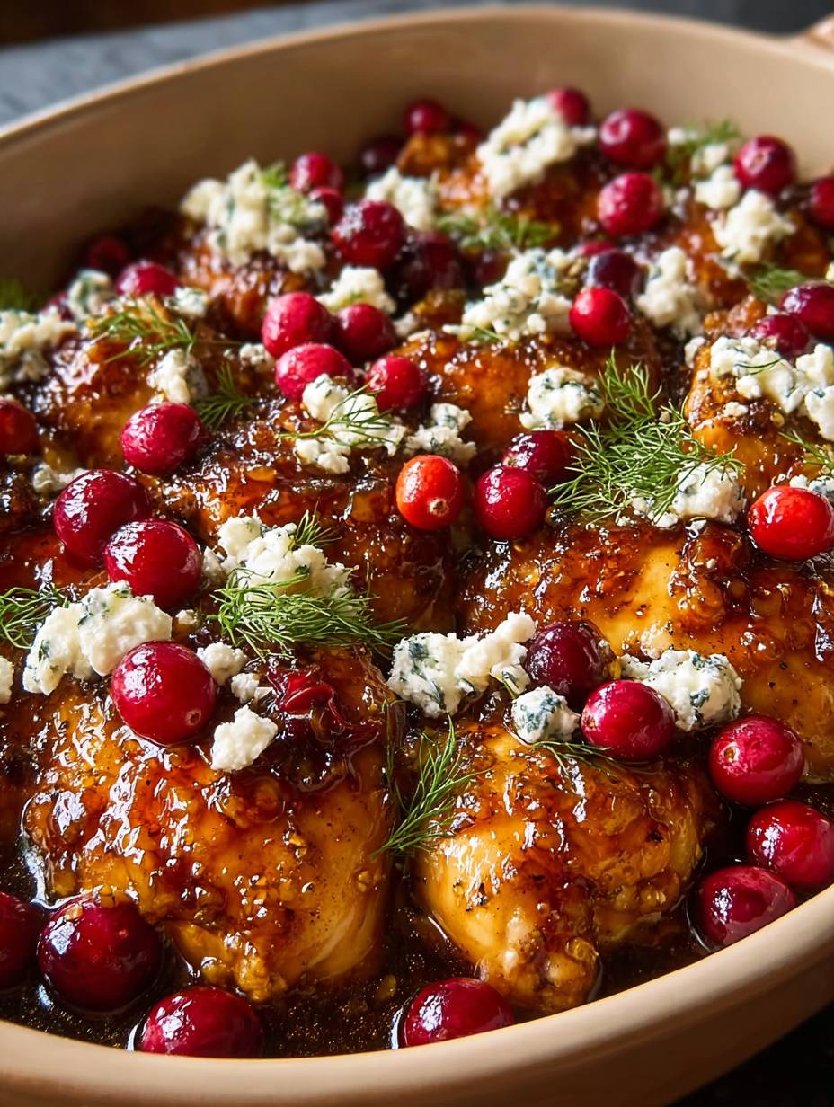 Must-Try Honey Cranberry Feta Chicken Bake image 2