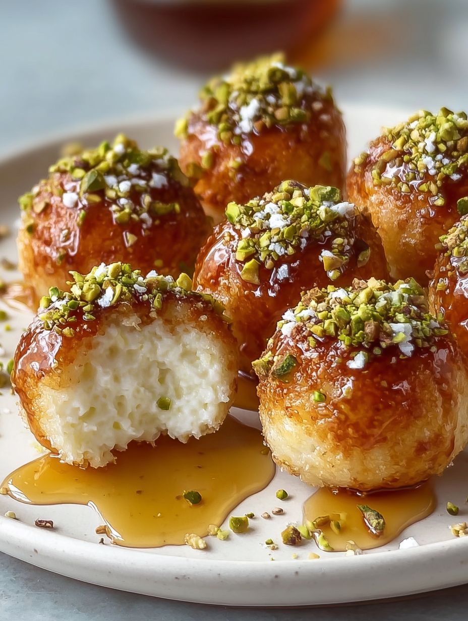 Pillowy Ricotta Fritters with Honey Pistachio Topping image 2