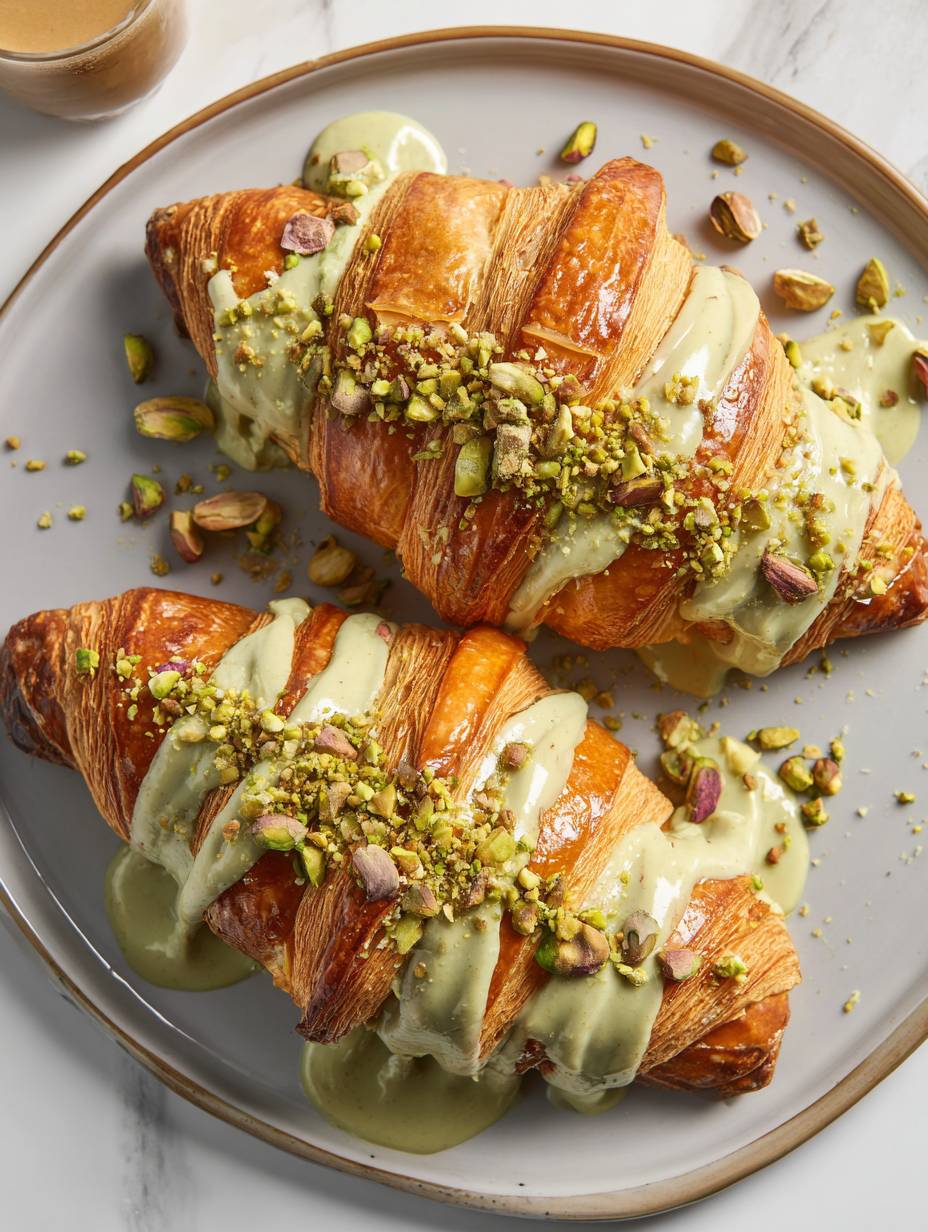Pistachio Croissants: Flaky & Delicious Breakfast Treat image 2