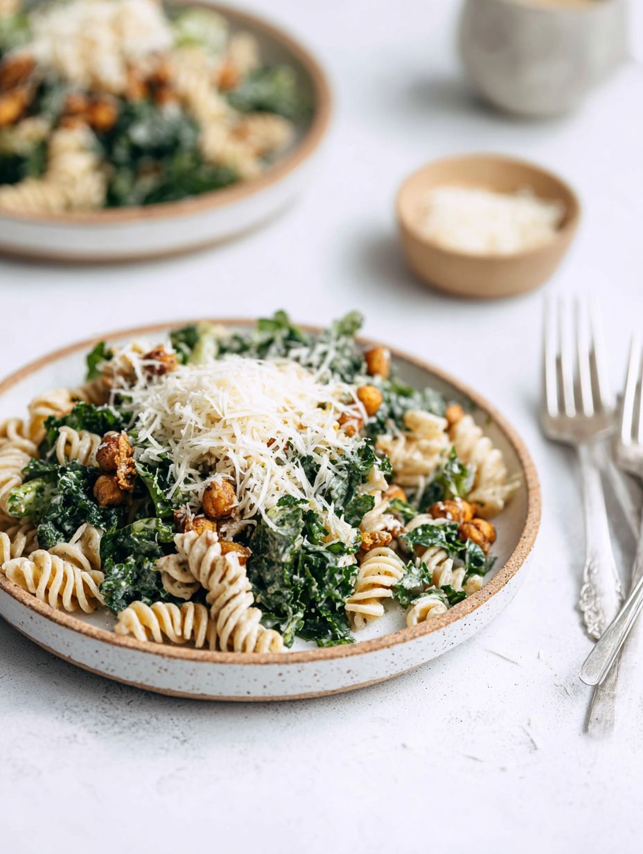 Quick Healthy Kale Pasta with Crispy Chickpeas image 2