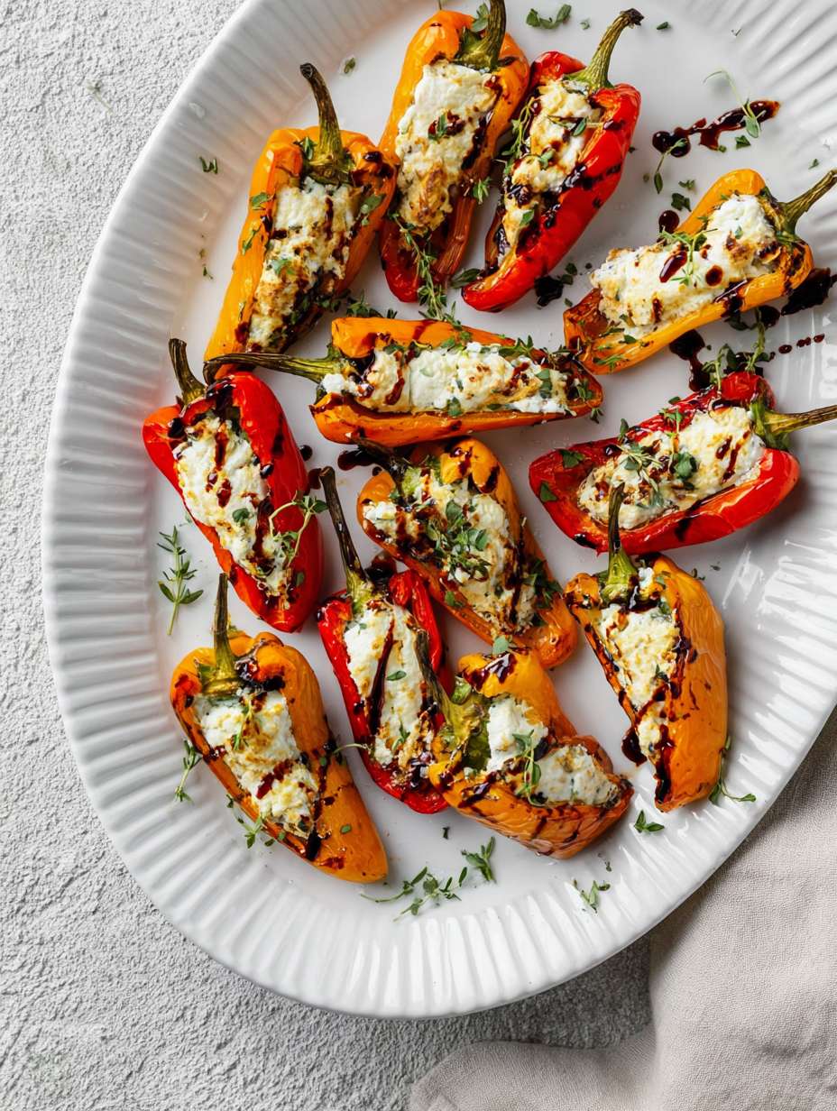 Quick & Healthy Goat Cheese Stuffed Mini Peppers image 2