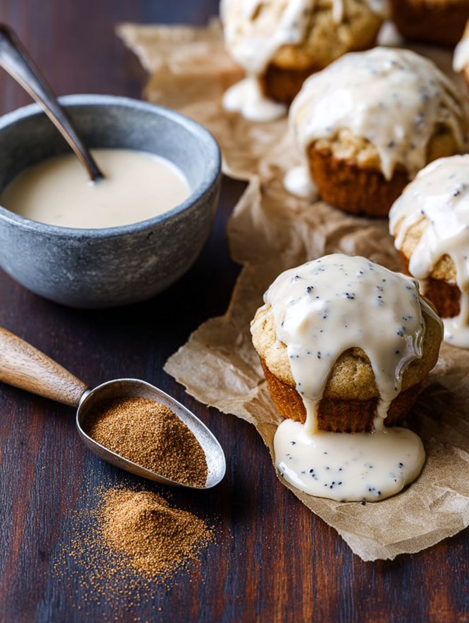 Soft & Spiced Chai Muffins with Vanilla Bean Glaze image 2