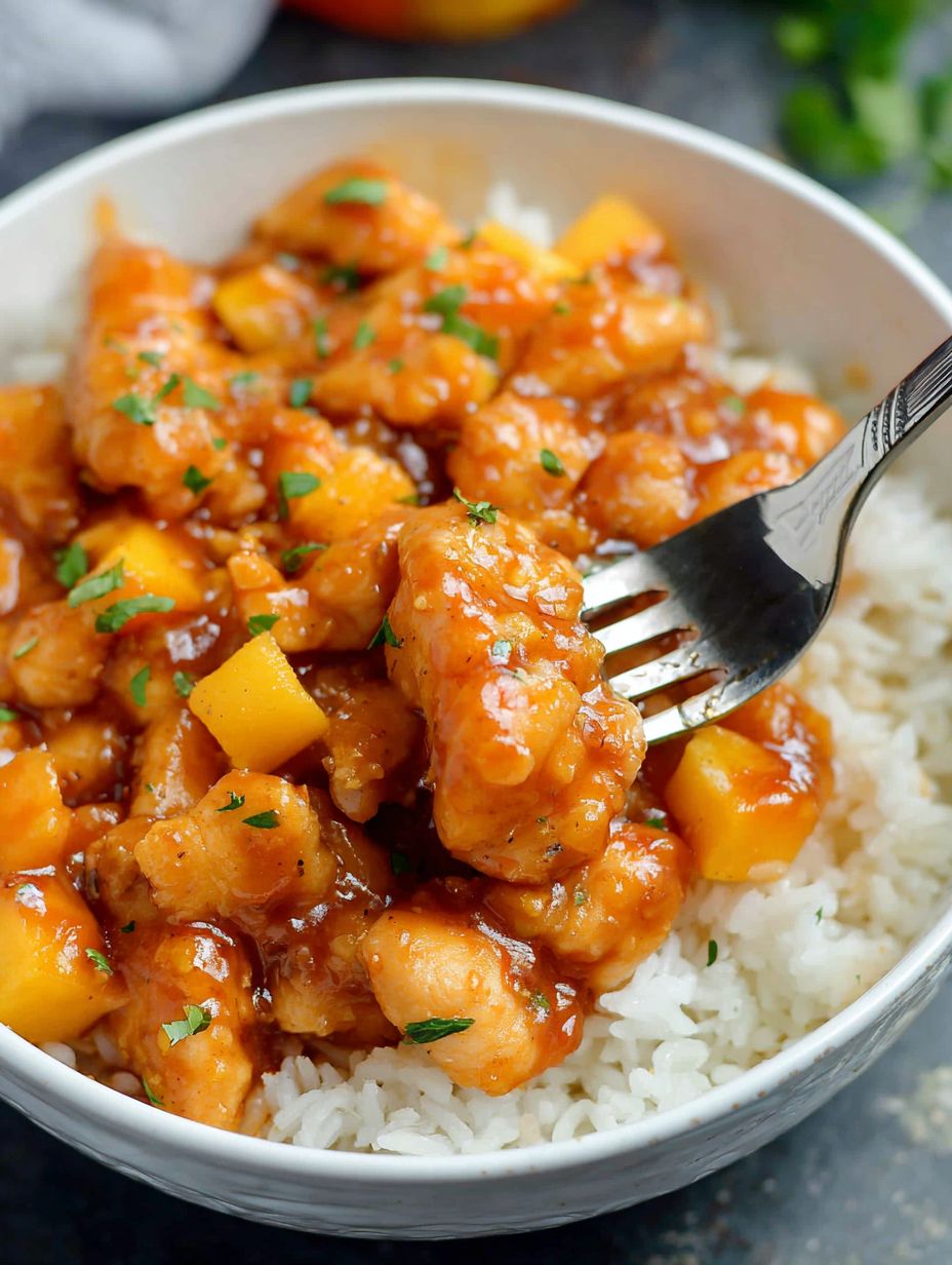 Sweet & Tangy Mango Chicken and Rice Recipe image 2
