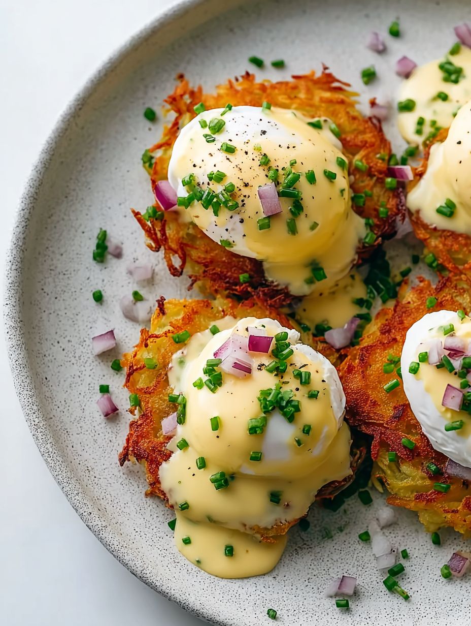 The Perfect Crispy Latke Eggs Benedict Recipe image 2