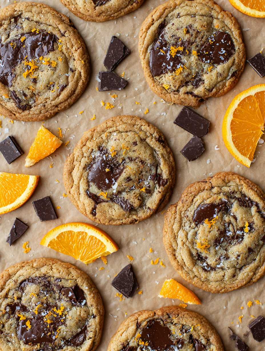 Chewy Orange Dark Chocolate Sea Salt Cookies image 2