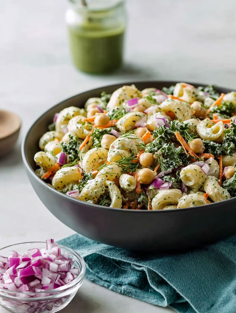 Creamy Chickpea Pasta Salad Your Family Will Love image 2