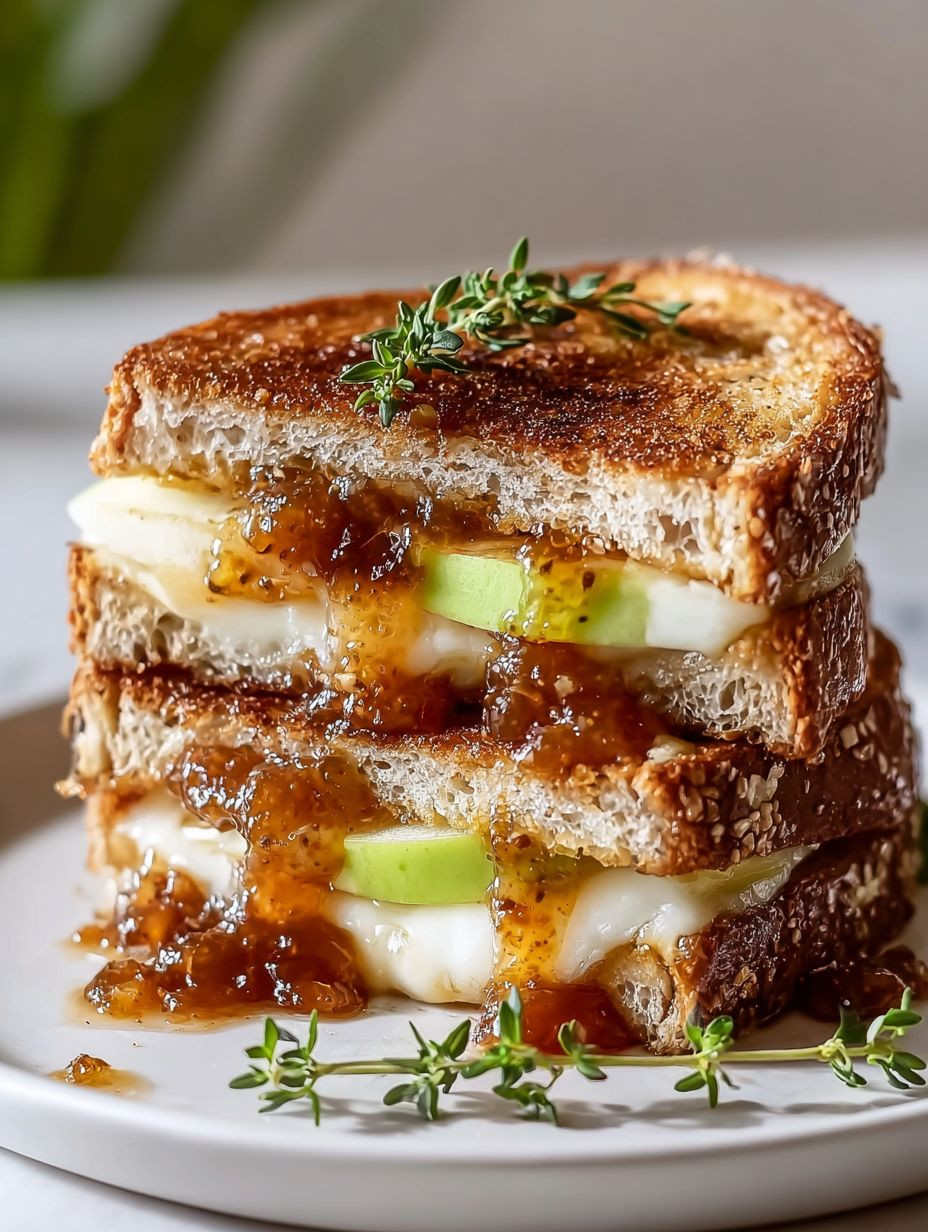 Crispy Apple Butter Brie Grilled Cheese image 2