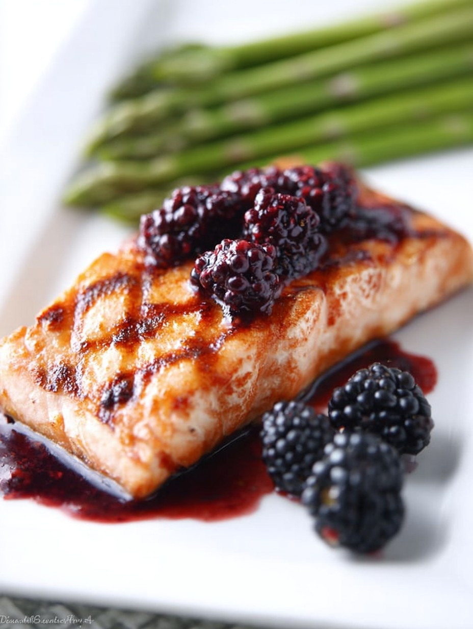 Juicy Grilled Salmon with Tangy Blackberry Glaze image 2