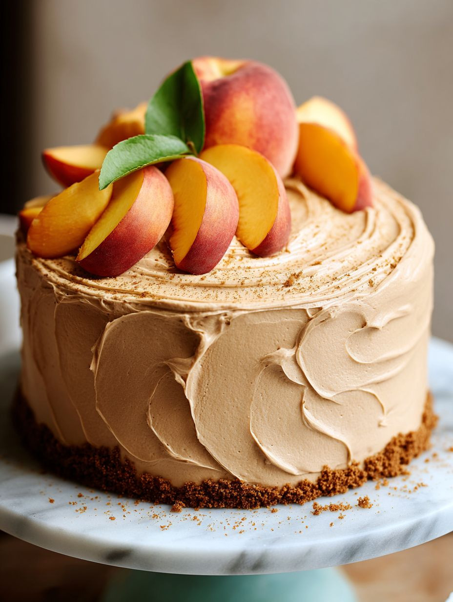 Summer Peach Cake with Brown Sugar Frosting image 2