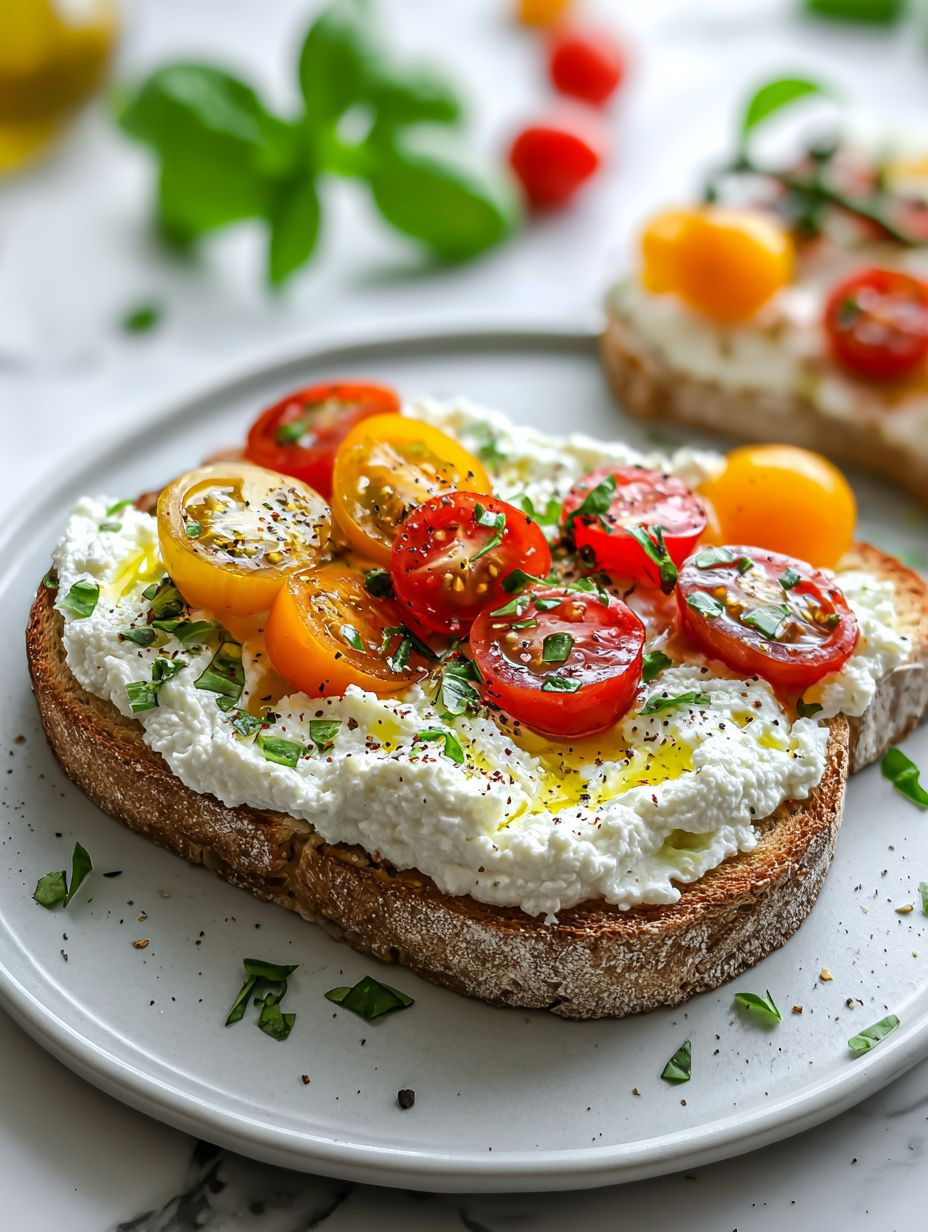 Vibrant Tomato Ricotta Toast | Quick & Healthy image 2
