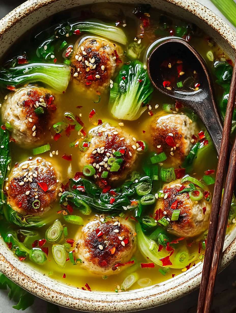 Your New Favorite Healthy Asian Meatball Soup image 2